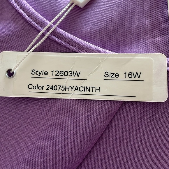 Spense Women Purple Sleeveless Polyester Blend Side Zipper NWT Dress Size 16W - Picture 12 of 15